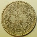 World Coins - Syria - French Protectorate Silver 50 Piastres 1933  KEY DATE !!!