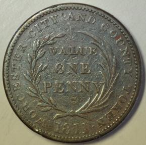 World Coins - Great Britain; Worcester Penny Token 1811