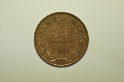 World Coins - Netherlands; 2 1/2 Cent 1881