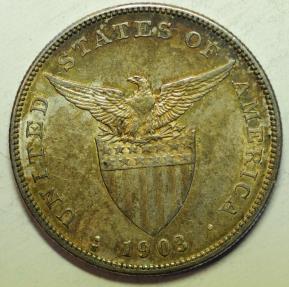 Philippines - US Administration Silver Peso 1903-S | Asian