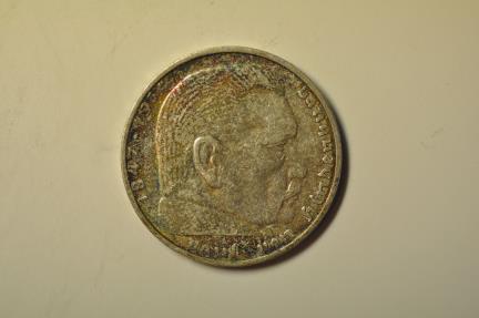 Germany Third Reich; Silver 2 Reichsmark 1937-F | European Coins