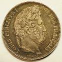 World Coins - France Silver Crown - 5 Francs 1841-BB
