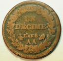 World Coins - France Bronze Decime LAN 8 - AA (1799-1800)