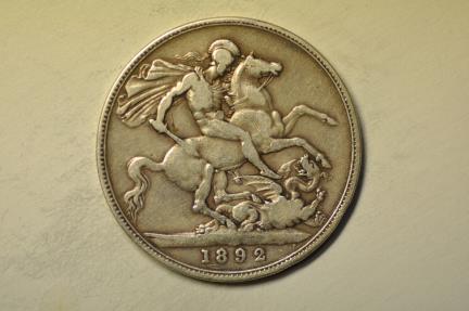 World Coins - Great Britain; Silver Crown 1892