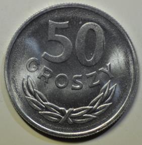 World Coins - Poland 50 Groszy 1957  UNC  Scarce !