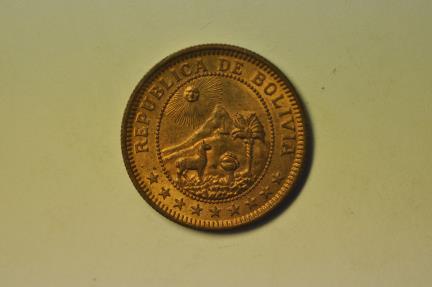 World Coins - Bolivia; Boliviano 1951  UNC