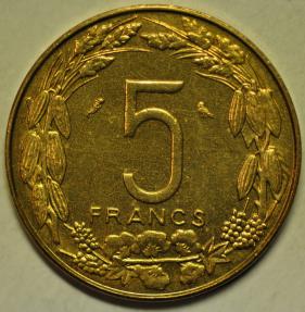 World Coins - Equatorial African States - Cameroon; 5 Francs 1962 (a)  3 Giant Eland  UNC