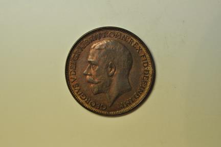 World Coins - Great Britain; Farthing 1925  RB UNC