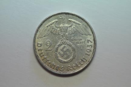 Germany; Silver 2 Reichsmark 1937-A | European Coins