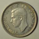 World Coins - Great Britain; Silver 6 Pence 1943