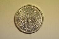 World Coins - French West Africa; 2 Francs 1955
