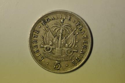 World Coins - Haiti; 5 Centimes 1905