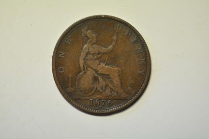 World Coins - Great Britain; Penny 1876-H