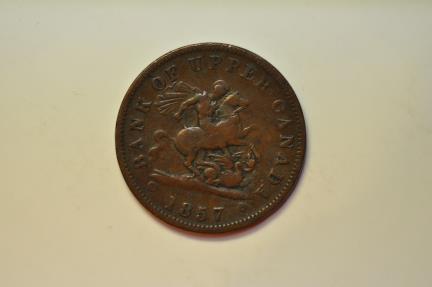 World Coins - Upper Canada Bank of Upper Canada; Penny Token 1857