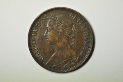 World Coins - Great Britain; Farthing 1886   XF