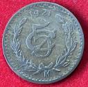 World Coins - Mexico Bronze 5 Centavos 1921 Mo