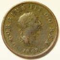 World Coins - Great Britain Copper 1/2 Penny 1807