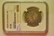 World Coins - Mexico; Silver 4 Reales 1843 PI A.M.  NGC VF20