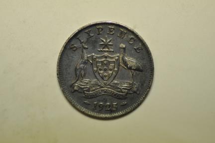 Australia; Silver Sixpence 1925 | Australian & Oceanian Coins