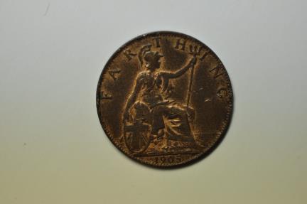 World Coins - Great Britain; Farthing 1905