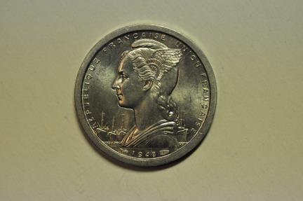 World Coins - Cameroon - French Mandate; Franc 1948(a)  Gazelle  UNC