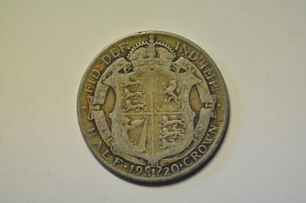 World Coins - Great Britain; Silver 1/2 Crown 1920