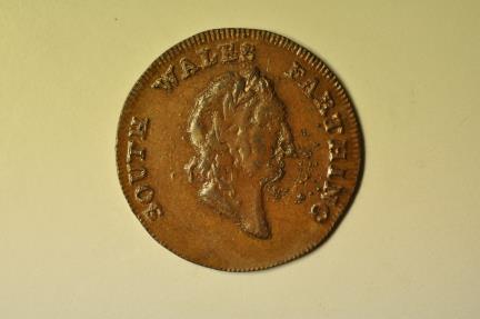World Coins - South Wales Farthing Token 1793 medal alignment