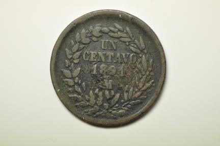 World Coins - Mexico; Centavo 1891-Mo