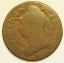 World Coins - France Bronze 5 Centimes L'AN 8 BB -1799-1800