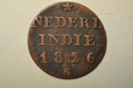 World Coins - Netherlands East Indies; Copper 1/4 Stuiver 1826 S