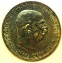 World Coins - Austria Silver Corona 1914  Toned UNC