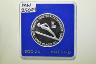 World Coins - Poland; Silver 200 Zlotych 1980-MW Winter Olympics Lake Placid - no torch PROOF