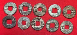 World Coins - China - Westrn Han Dynasty Lot of 10 Coins - Cast Bronze Ban Liang 175-119 BC