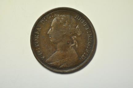 World Coins - Great Britain; 1/2 Penny 1886