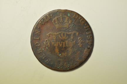 World Coins - Mexico; 2/4 Senal = 1/4 Real 1821 Mo