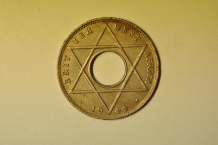 World Coins - British West Africa; 1/10 Penny 1944