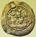 World Coins - Sassanian Empire Silver Drachm no date 224 - 651 AD