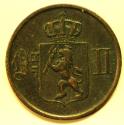 World Coins - Norway Bronze Ore 1884