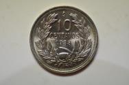 World Coins - Chile; 10 Centavos 1938  Choice UNC