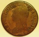 World Coins - France Bronze 5 Centimes L'AN 8 AA -1799-1800