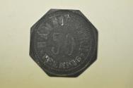 World Coins - Germany WWI Issue Kriegsgeld; HAMBORNa RH 50 Pfennig no date