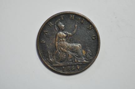 Great Britain; Farthing 1865 VF/XF | European Coins