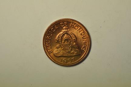 World Coins - Honduras; Centavo 1957  UNC