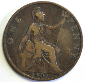 World Coins - Great Britain; Penny 1901