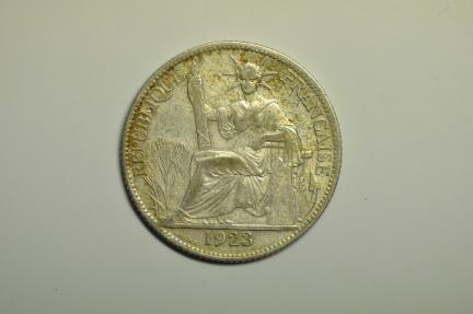 French Indo-China; Silver 20 Cents 1923-A | Asian and Middle Eastern Coins