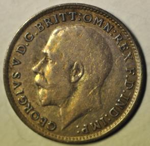 World Coins - Great Britain; Silver 3 Pence 1917
