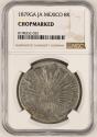 World Coins - Mexico Silver 8 Reales 1879 Ga JA  NGC Chopmarked