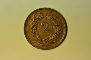 World Coins - Switzerland; 2 Rappen 1936-B  Scarce !