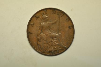 World Coins - Great Britain; Farthing 1922