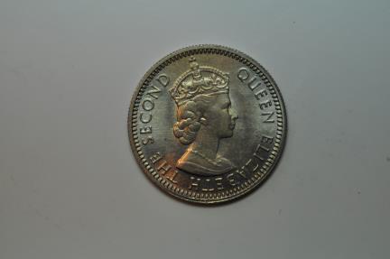 World Coins - Malaya & British Borneo; 10 Cents 1961-H  BU